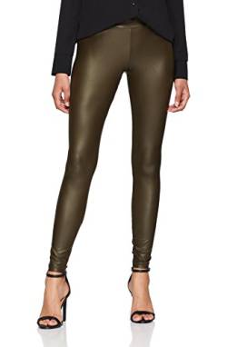 PIECES Damen PCLAUREN Shiny Colorful Leggings NOOS Leggings, per Pack Grün (Dark Olive Dark Olive), W29(Herstellergröße: M) von PIECES