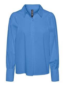 PIECES Damen Pcbrynne Shirt Bc Bluse, Marina, XL EU von PIECES