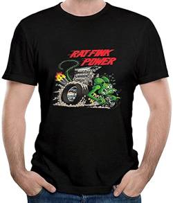 Men's Rat Come and Fink Power T T-Shirts Hemden Black(Large) von PIGRA