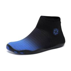 Wasserschuhe Tauchen Socken High Top Barfuß Wasser Schuhe Schwimmen Sandale Männer Strand Aqua Schuh Frauen Entwässerung Waten Sneaker Fitness Angeln surfen Schwimmschuhe(Blue Water Shoes,37) von PIXELTIDE