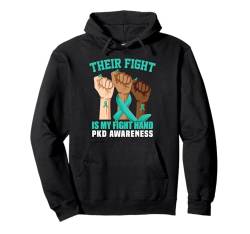 Polyzystische Nierenerkrankung PKD Awareness Teal Ribbon Support Pullover Hoodie von PKD Awareness products (Lwaka)