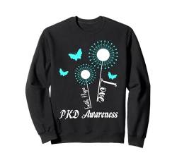 Polyzystische Nierenerkrankung PKD Glaube Hoffnung Liebe Löwenzahn Sweatshirt von PKD Awareness products (Lwaka)