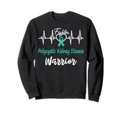 Polyzystische Nierenerkrankung PKD Warrior Heartbeat Fight Teal Sweatshirt von PKD Awareness products (Lwaka)