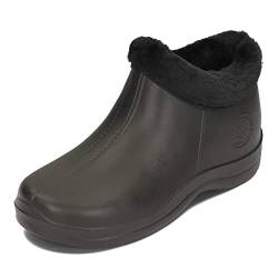 PLAME Gummistiefel Gefüttert Herren Gummistiefel Gefüttert Damen EVA Stiefel Warme Gummistiefel Regenstiefel 36-46 EU (Schwarz, EU Schuhgrößensystem, Erwachsene, Numerisch, M, 39) von PLAME