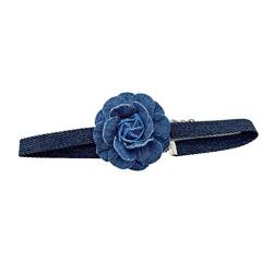 PLCPDM Sexy Stoff-Krawatte, Krawatte, Blumen-Choker für Frauen, blaue Blumen-Kragen, Choker-Halskette für Mädchen, Zubehör für Teenager, Large, Wie beschrieben von PLCPDM