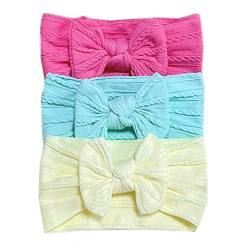 Turban-Stirnband-Set, Schleife, Haarband, weich, elastisch, für Neugeborene, Mädchen, Jungen, Kinder, Geschenk von PLCPDM