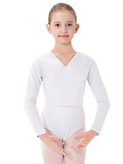 PLIKSUVER Ballett Wickeljacke Mädchen Langarm Gymnastik Tanz Ballettjacke Baumwoll Ballett Strickjacke für Mädchen Damen von PLIKSUVER