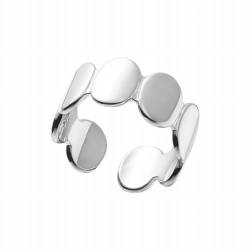 PMVRTHQV 925 Sterling Silber Glatte Elliptische Ring Design mit Personalisiertem Offenen Ring, Silber von PMVRTHQV