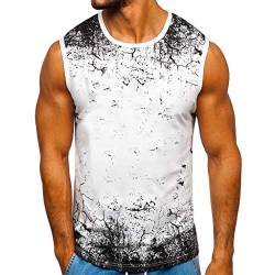 Herren Druck Tank Top Sporttop Muskelshirts Athletic Tanktop ärmellose T Shirt Beiläufig Tankshirts Schnelltrocknendes Stringer Laufshirt Body Shaper Shirts von PODOLIXIA