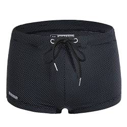 PODOLIXIA Badehose Herren Atmungsaktiv Badeshorts Freizeit Strandshorts mit Verstellbarem Tunnelzug Kurz Swimming Trunks für Männer von PODOLIXIA