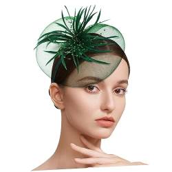 POPETPOP 1 Stk Mesh-feder-stirnband Böhmische Kopfbedeckung Anlass Hüte Tea-party-stirnband Braut Fascinator Feder Haar Zubehör Fascinator Künstliche Federn Bankett Hochzeit Zylinder von POPETPOP