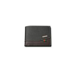 PORRASSO Herren Geldbörse Portemonnaie in Bifold Geldbeutel Minimalistische PU Kreditkartenetui Wallet Schwarz von PORRASSO