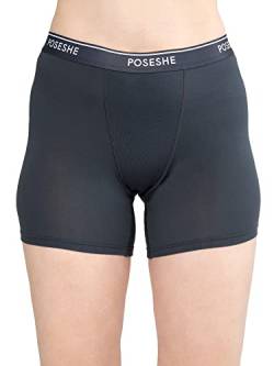 POSESHE Damen Boxershorts 6" Innennaht, ultraweiche Micromodal Boyshorts Unterwäsche S-5XL, 1 Pack von POSESHE