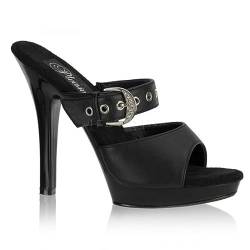 PROMI High Heels Hochhackige Schuhe 13cm Farbblockierung Feiner Absätze Gürtelschnalle Sandalen-black||43 von PROMI