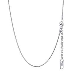 PROSTEEL Damen Kette 1,2mm schlanke lange Halskette in 71cm Edelstahl Schlangenkette verstellbar Snack Chain Necklace Modeschmuck Accessoire für Weihnachten Valentinstag von PROSTEEL