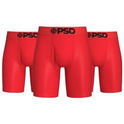 PSD Herren-Boxershorts, Modal, Rot, 3er-Pack, Mehrfarbig, Modalrot, 3 Stück, Large von PSD