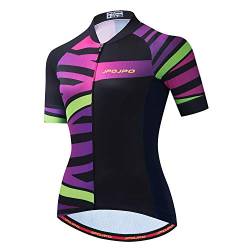 Damen Radtrikot Bike Shirt Kurzarm Fahrradbekleidung MTB Fahrradjacke Schnelltrocknende Tops S-3XL Gr. M, Jp2029 von PSPORT