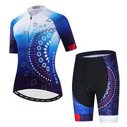 PSPORT Radtrikot Sets Frauen Sommer Kurzarm Fahrrad Trikots Fahrrad Kleidung Set von PSPORT