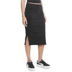 PUMA Classics Ribbed Midi Skirt Puma Black LG von PUMA