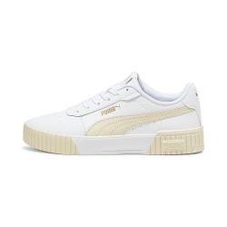 PUMA Damen Carina 2.0 Turnschuhe, Puma White Sugared Almond Puma Gold, 37 EU von PUMA