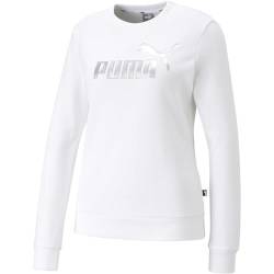 PUMA Damen Essentials+ Sweatshirt mit Rundhalsausschnitt in Metallic SWhite von PUMA