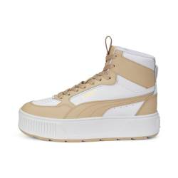 PUMA Damen Karmen Rebelle Mid Sneaker, White-Light Sand, 40.5 EU von PUMA