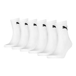 PUMA Herren Damen Everyday Tennissocken Short Crews 6 Paar, Größe:39-42, Artikel:-002 white von PUMA