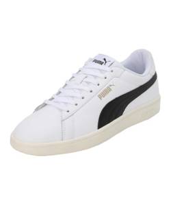 PUMA Herren Smash 3.0 L Sneaker, Puma White Puma Black Puma Gold Frosted Ivory, 42 EU von PUMA