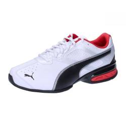 PUMA Herren Tazon 6 FM Low-Top Trainer, Puma White-Puma Black-Puma Silver, 45 EU von PUMA