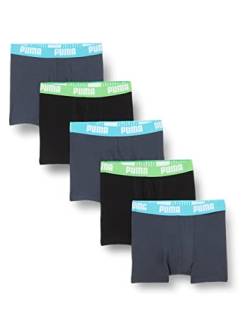 PUMA Kinder Boxer Unterwäsche, Blau, 158-164 (5er Pack) von PUMA