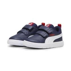 PUMA Unisex Baby Courtflex V3 V Inf Sneaker, Navy White Red, 26 EU von PUMA