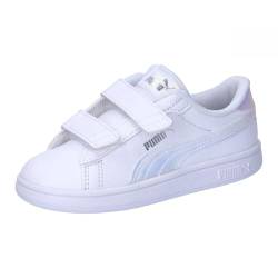PUMA Unisex Baby Smash 3.0 Holo 2.0 V Inf Sneaker, White-Mauve Mist Silver, 23 EU von PUMA