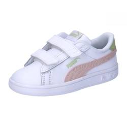 PUMA Unisex Baby Smash 3.0 L V Inf Sneaker, White-Island Pink-Pistachio Green, 26 EU von PUMA