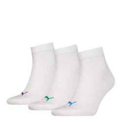 Puma Unisex Quarter Socken, Weiß, 47/49 (3er Pack) von PUMA