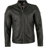 PUNCHBALL Lederjacke PB-HW 22-507 Echtleder Herren Lederjacke Bikerjacke Lammnappa schwarz von PUNCHBALL