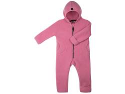 PURE PURE by Bauer Baby und Kinder Overall Kapuze Bio-Merinowolle Fleece dusty pink Gr. 62/68 von PURE PURE by Bauer