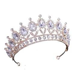 Krone Kronen-Diadem Mode Stirnbänder Brautkronen Kronprinzessin Königin Mädchen Kristall Tiara(11) von PZOFERLIN