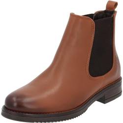 Palado Damen Chelsea Boots Patmos - modische Stiefeletten für Frauen - Winterschuhe aus feinstem Echtleder - elegante Winterstiefel mit Absatz Braun UK4,5 - EU37 von Palado