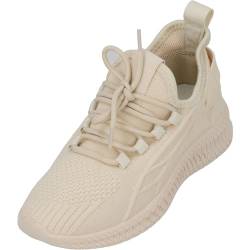 Palado Damen Sneaker Mastie - atmungsaktive Schuhe für Frauen - trendy Sommerschuhe - bequeme Low Top Freizeitschuhe Beige UK6 - EU39 von Palado