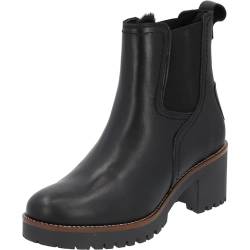 Palado Damen Plateau Chelsea Boots Linosa - modische Stiefeletten für Frauen - Winterschuhe mit Reißverschluss - Elegante Winterstiefel mit Blockabsatz Schwarz UK5,5 - EU38 von Palado