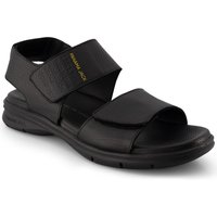 Panama Jack Herren Sandalen schwarz Glattleder von Panama Jack