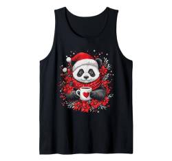 Panda Weihnachten Frauen Männer Kinder Weihnachten Panda Tank Top von Panda Kaffee Blumen Weihnachten Deko Damen Herren