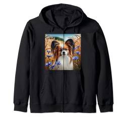 Papillon Hunde-Shirt, kontinental, Spielzeug Spaniel Doggie Pap Mom Kapuzenjacke von Papillon Gifts and Doggie Shirts