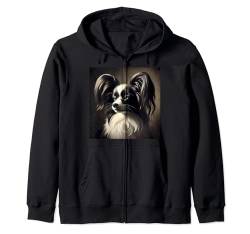 Papillon Hunde-Shirt, kontinental, Spielzeug Spaniel Doggie Pap Mom Kapuzenjacke von Papillon Gifts and Doggie Shirts