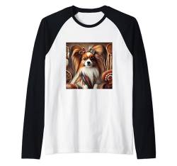 Papillon Hunde-Shirt, kontinental, Spielzeug Spaniel Doggie Pap Mom Raglan von Papillon Gifts and Doggie Shirts