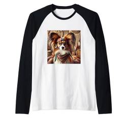 Papillon Hunde-Shirt, kontinental, Spielzeug Spaniel Doggie Pap Mom Raglan von Papillon Gifts and Doggie Shirts