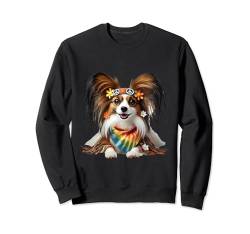 Papillon Hunde-Shirt, kontinental, Spielzeug Spaniel Doggie Pap Mom Sweatshirt von Papillon Gifts and Doggie Shirts