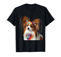 Papillon Hunde-Shirt, kontinental, Spielzeug Spaniel Doggie Pap Mom T-Shirt von Papillon Gifts and Doggie Shirts