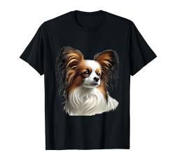 Papillon Hunde-Shirt, kontinental, Spielzeug Spaniel Doggie Pap Mom T-Shirt von Papillon Gifts and Doggie Shirts