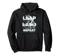 Parkour Parkourläufer Freerunning Leap land repeat Pullover Hoodie von Parcouring Klettern Traceur